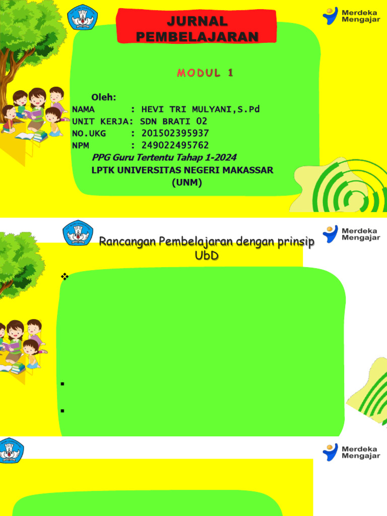JURNAL PEMBELAJARAN MENERAPKAN PRINSIP UNDERSTANDING BY DESIGN (UbD ...