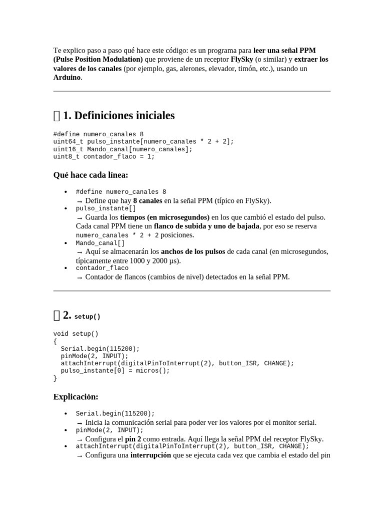 PPM Con Arduino Nano Chatgpt | PDF