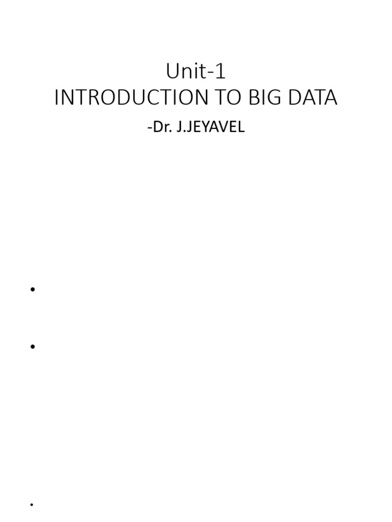 Introduction To Big Data | PDF