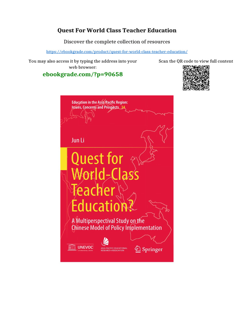 Quest For World Class Teacher Education PDF Version | PDF ...