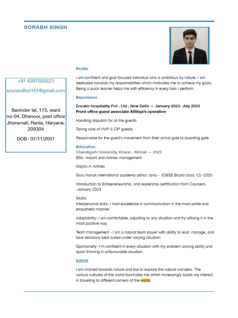SOurav CV 2 | PDF