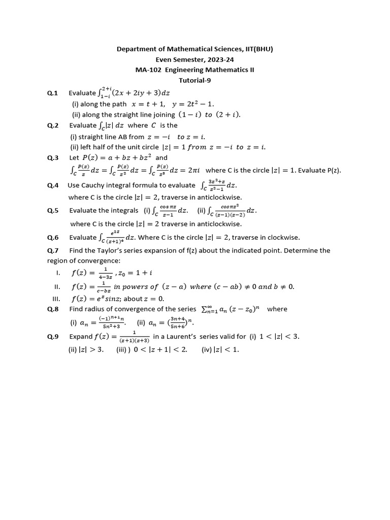 Tutorial 9 | PDF