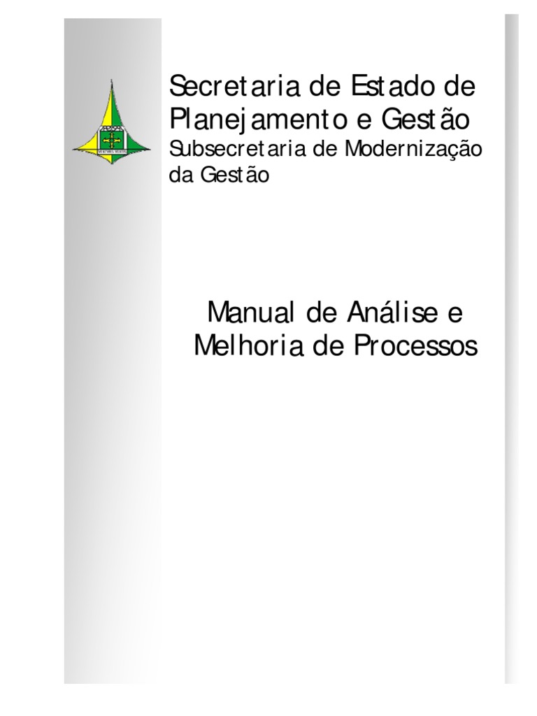 Manual de Analise e Melhoria Processos | PDF | Avaliação comparativa ...