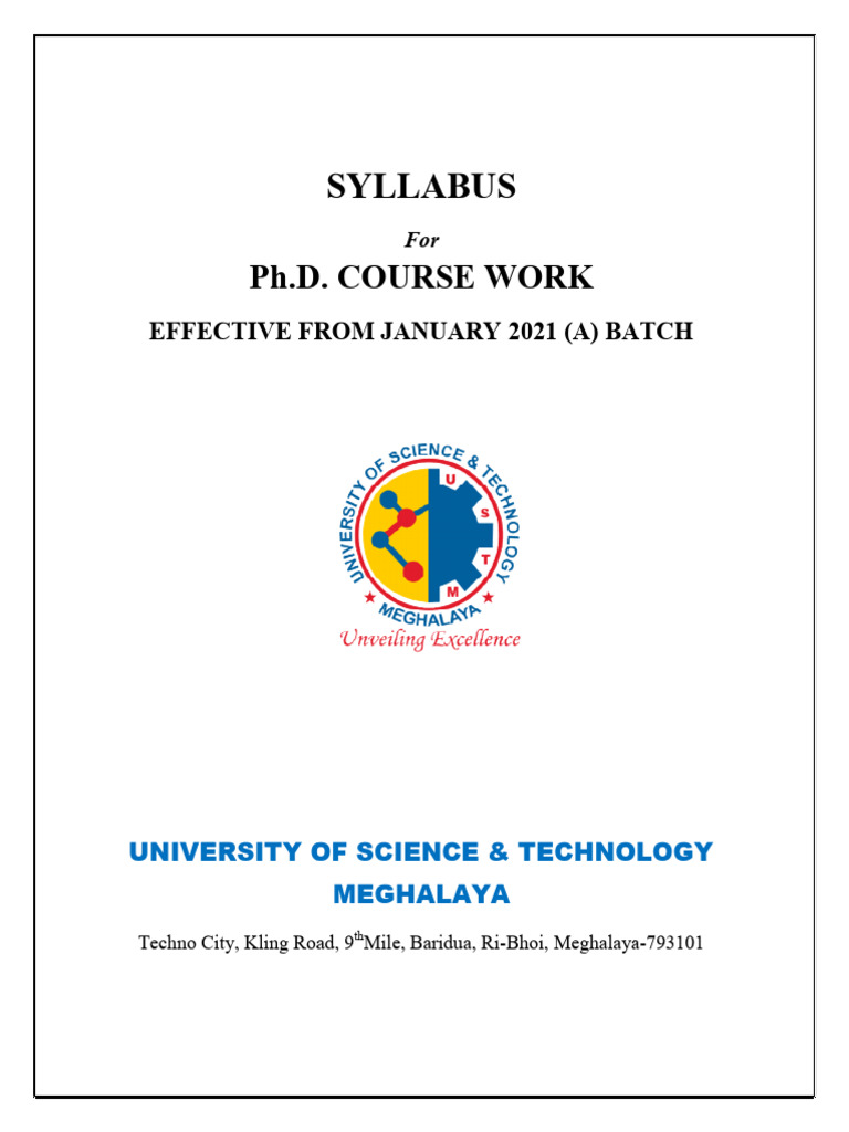 Syllabus PH.D Course Work - 2026A Batch | PDF | Medical Ethics ...