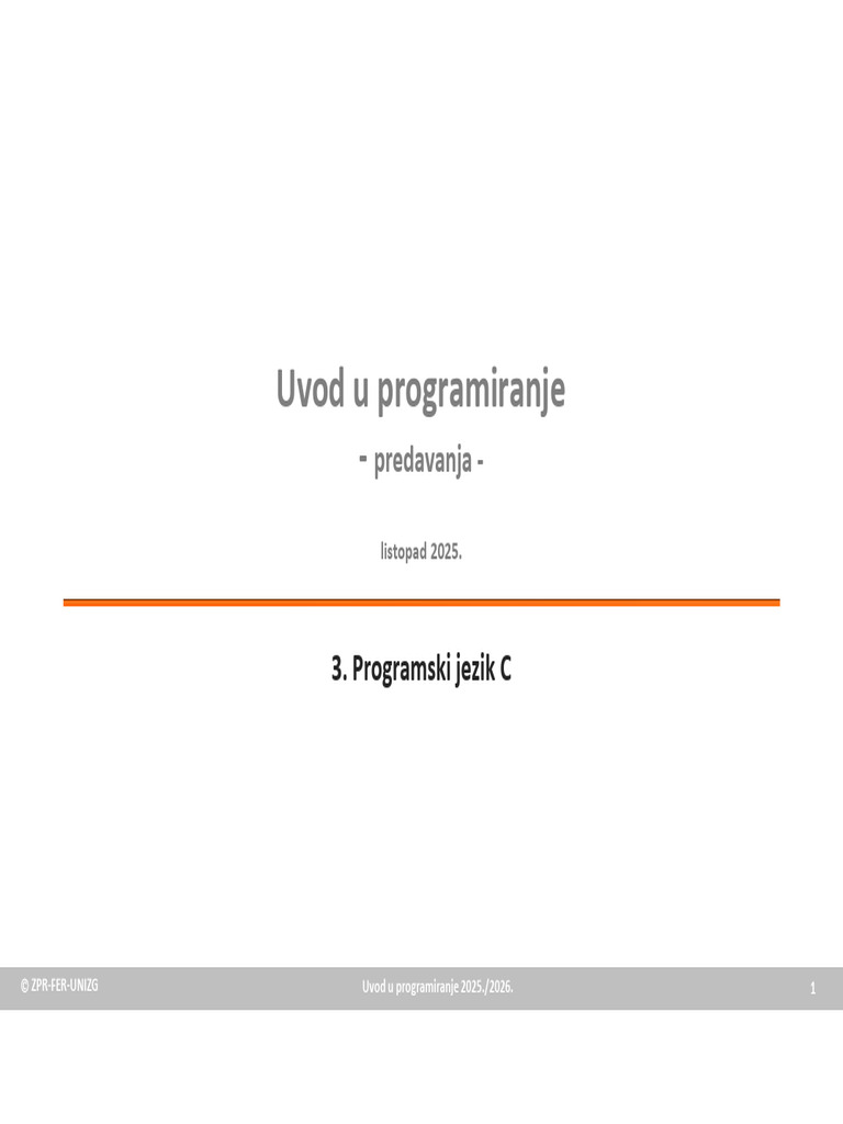 03 OsnoveProgramskogJezikaC | PDF