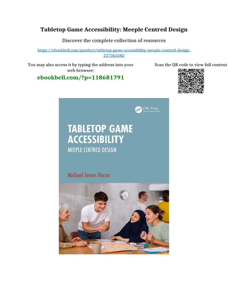 Tabletop Game Accessibility: Meeple Centred Design Full Access | PDF ...