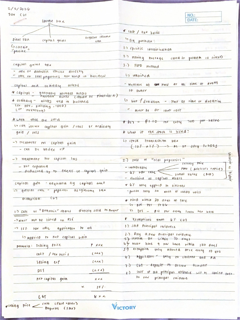 Tax CGT Notes | PDF