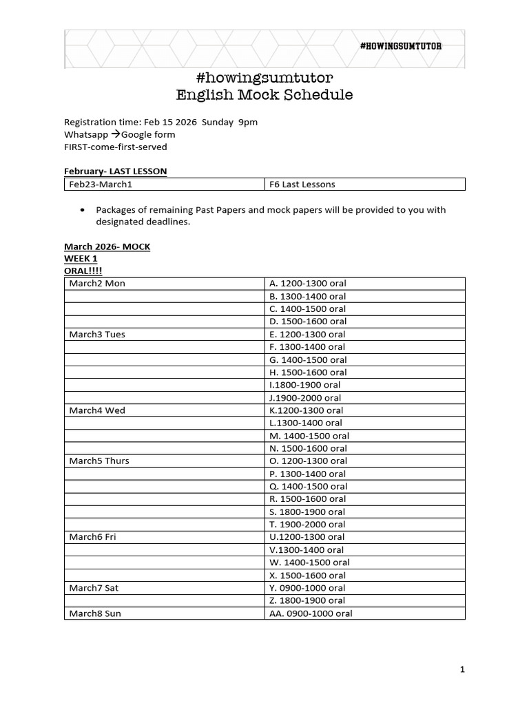 howingsumtutor_mocktimetable2026 | PDF