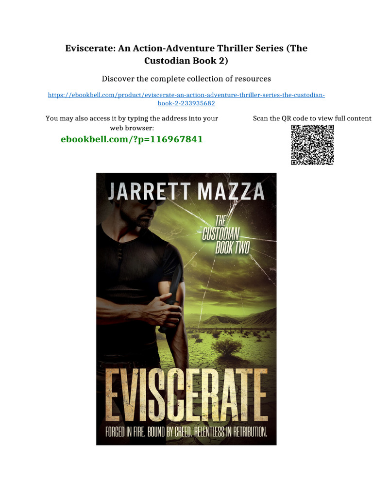 Eviscerate: An Action-Adventure Thriller Series (The Custodian Book 2 ...