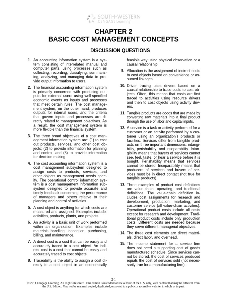 CostCornerstones SM Chap02 New | PDF | Cost Of Goods Sold | Inventory