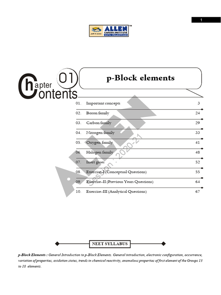 P Block PDF 2 | PDF | Chemical Elements | Nitrogen