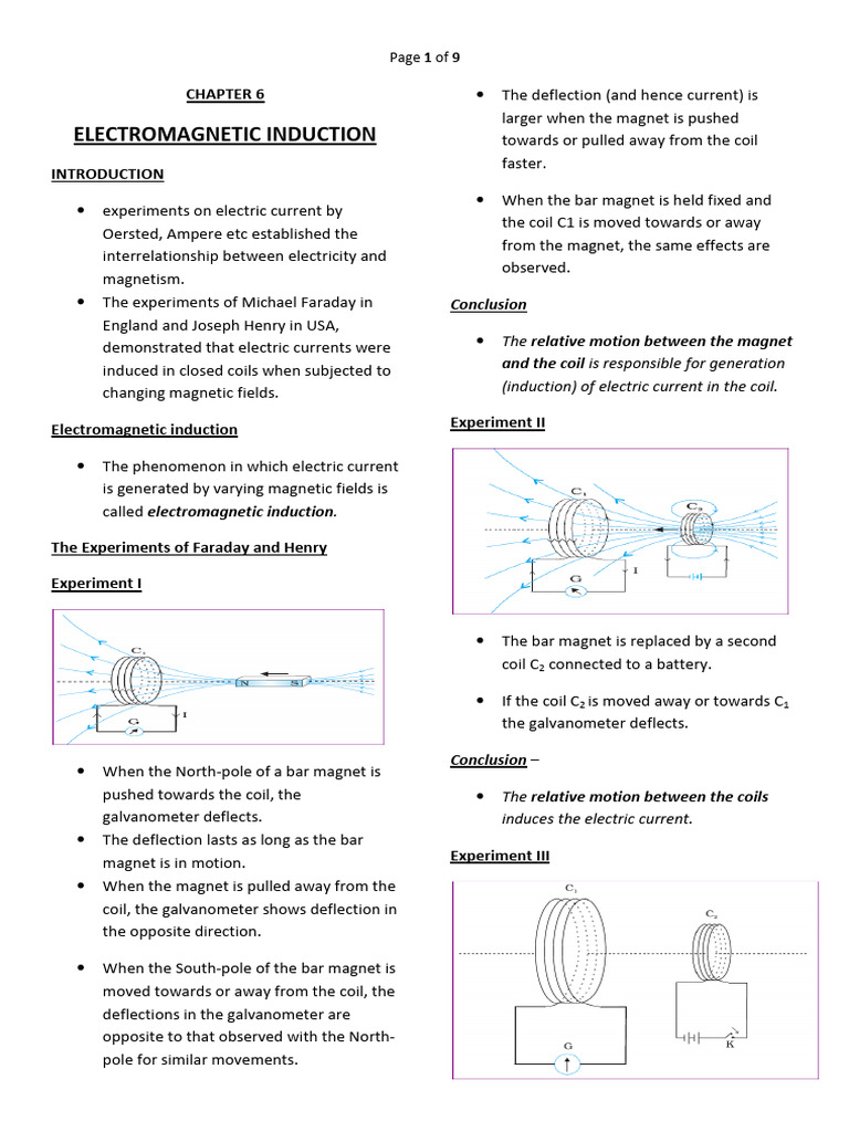 Electromagnetic Induction-notes (1) | PDF | Inductance ...
