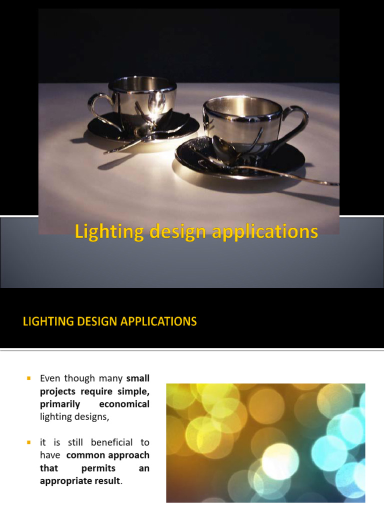 Lighting Design Applications | PDF | Lighting | Light