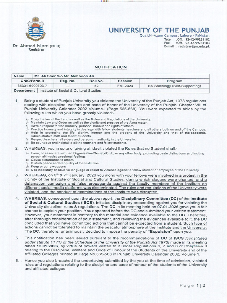 87-R 28012026 - Ali Sher | PDF