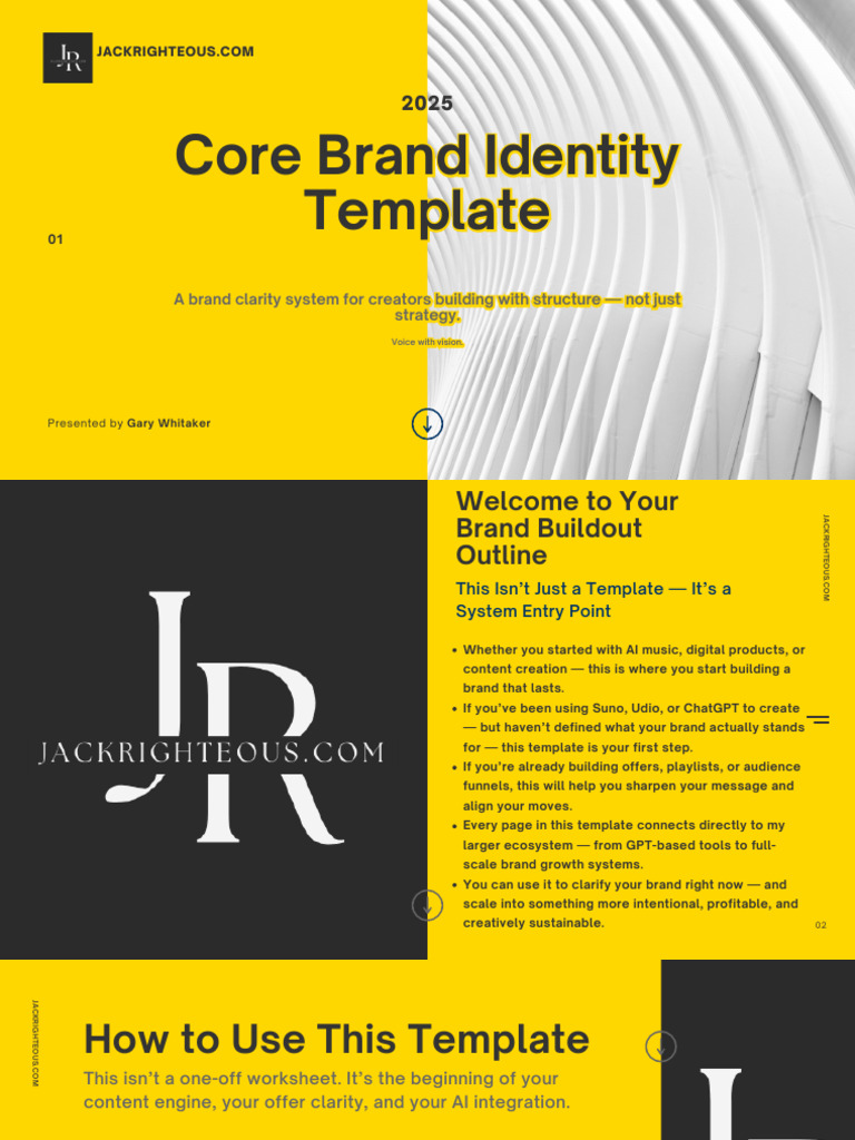 Core Brand Identity Template V1 | PDF | Brand | Artificial Intelligence