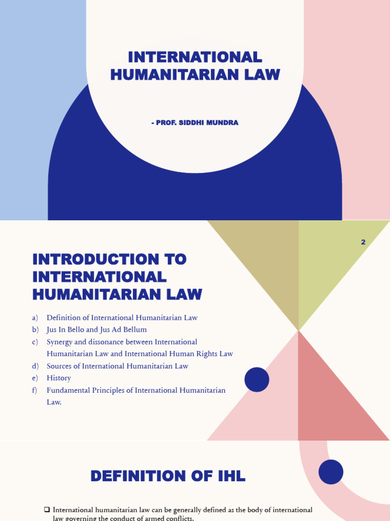 IHL Unit 1 | PDF | International Humanitarian Law | International Law
