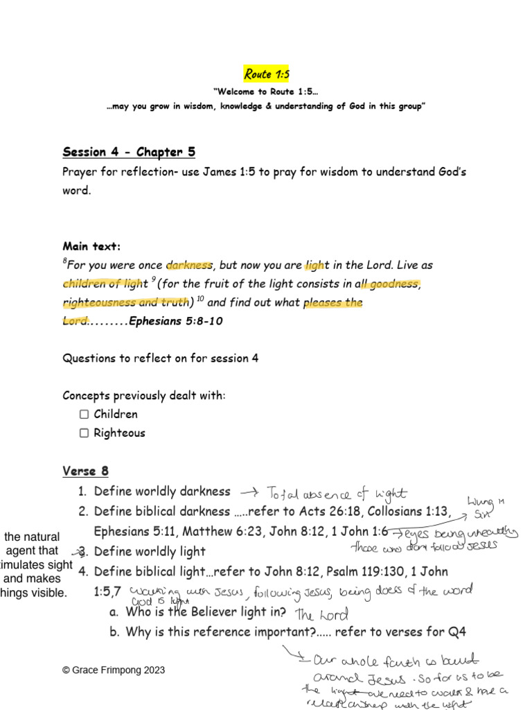 Session 4- Eph 5-8-10 | PDF | Epistle To The Ephesians | God In ...