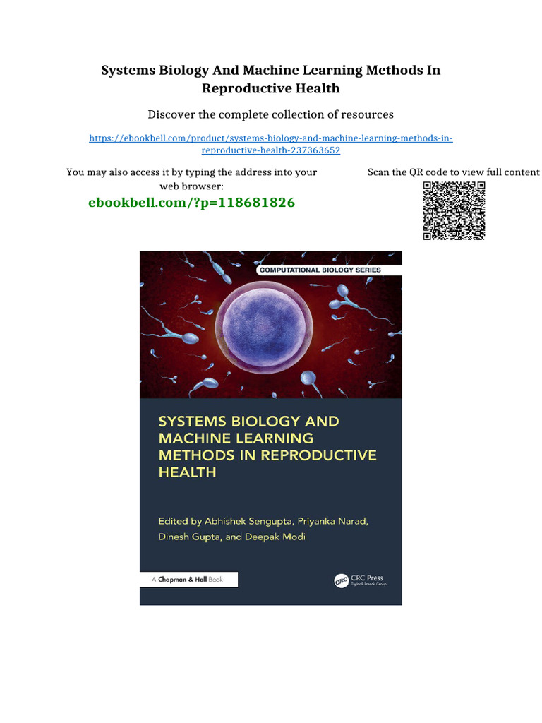 Systems Biology and Machine Learning Methods in Reproductive Health ...