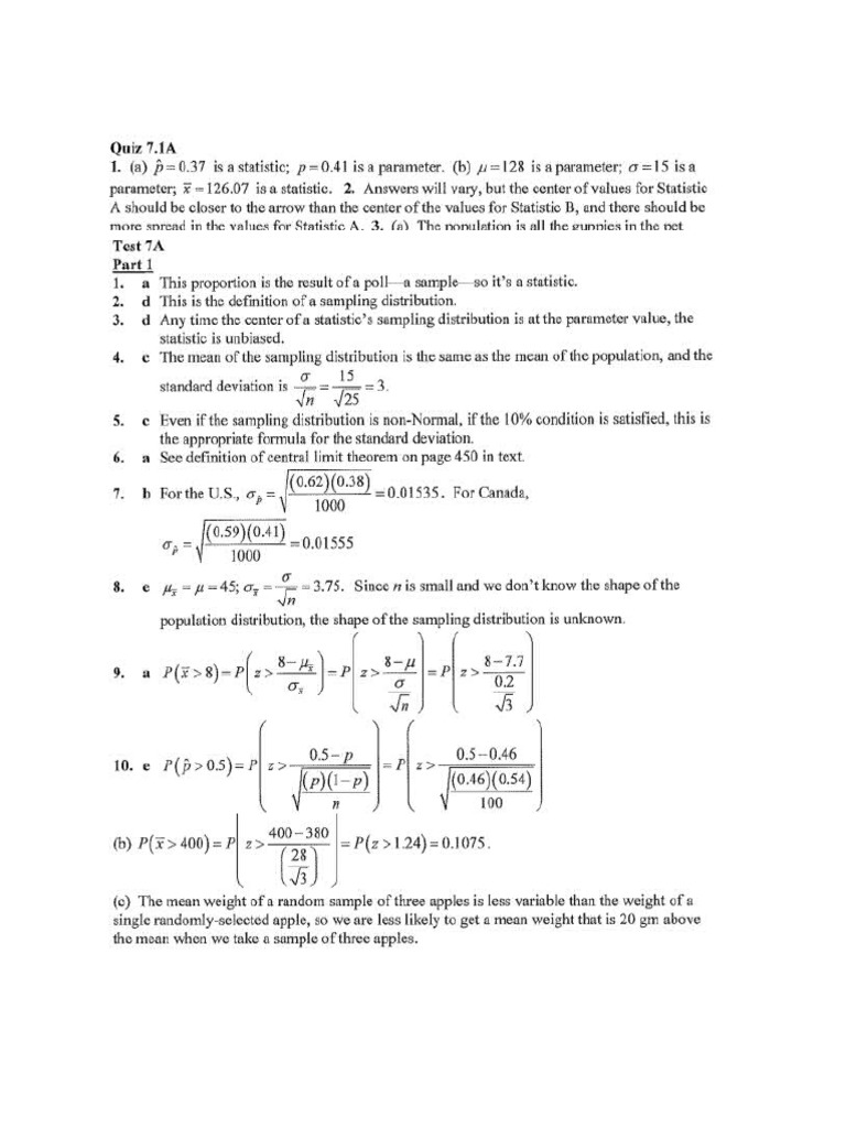 Ch. 7 Test Review | PDF