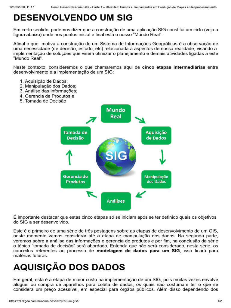 Como Desenvolver Um GIS - Parte 1 - ClickGeo - Cursos e Treinamentos em ...