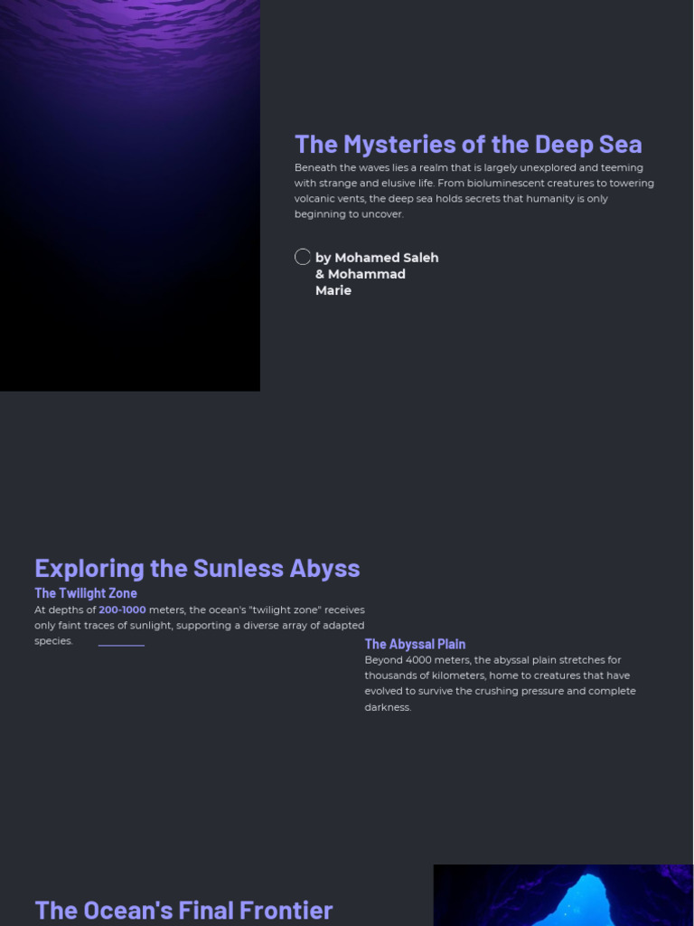 The Mysteries of The Deep Sea PDF | PDF | Deep Sea | Seabed