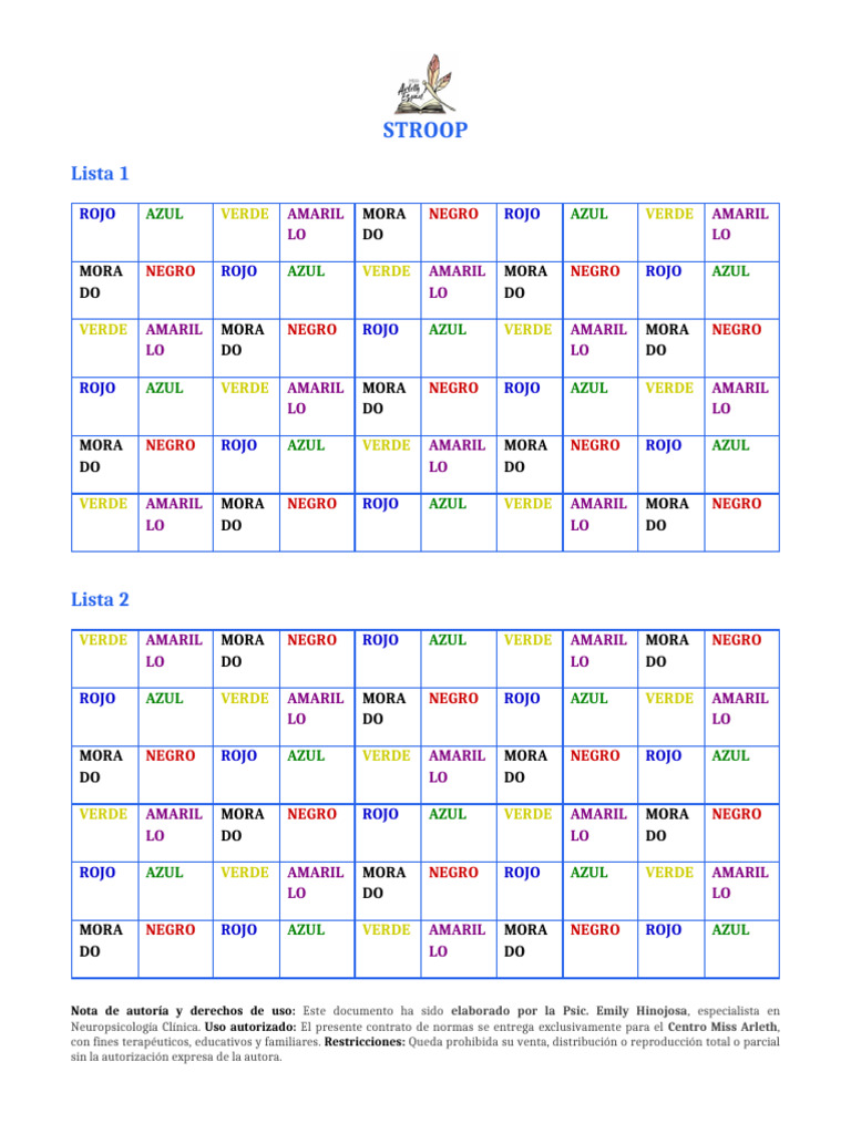 Stroop Neuro | PDF | Neuropsicología | Neurociencia
