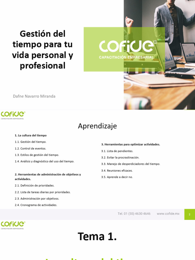 Taller Gestión Del Tiempo para Tu Vida Personal y Profesional | PDF ...