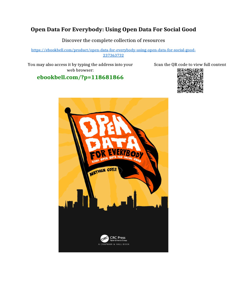 Open Data for Everybody: Using Open Data for Social Good Ready to Read ...