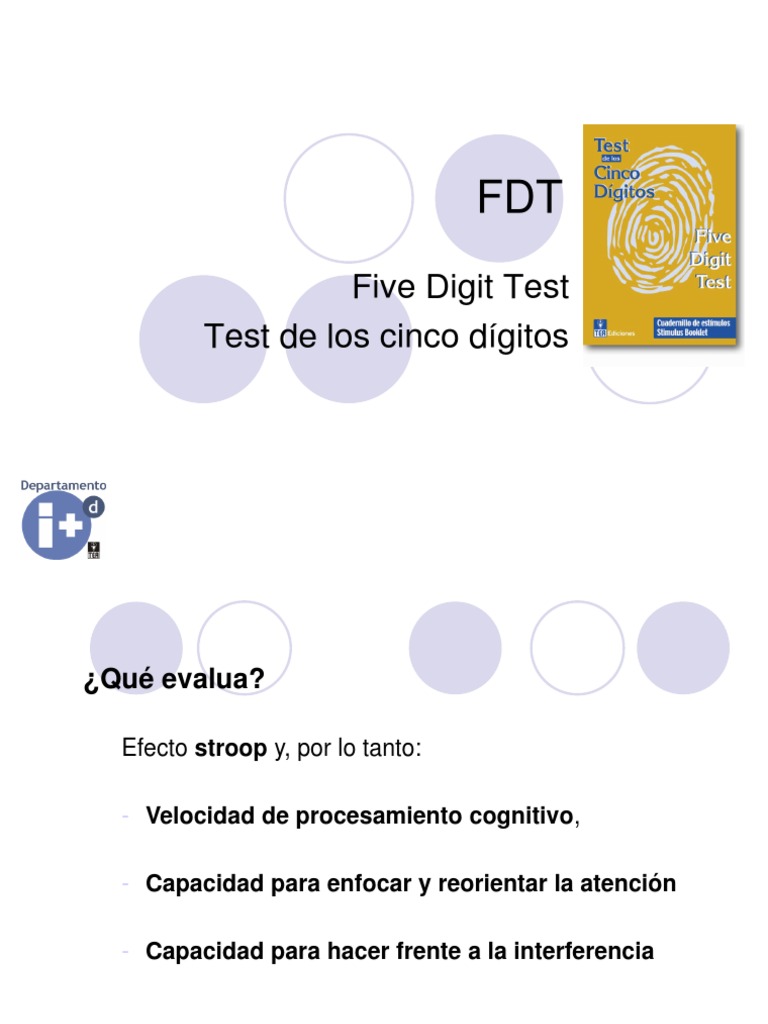 Test de los Cinco Dígitos: Evaluación Cognitiva | PDF | Juegos y ...