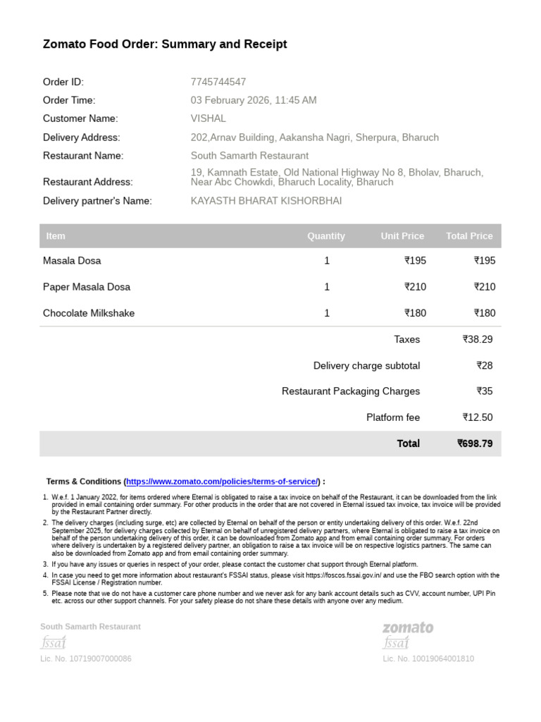 Order_ID_7745744547 | PDF | Invoice