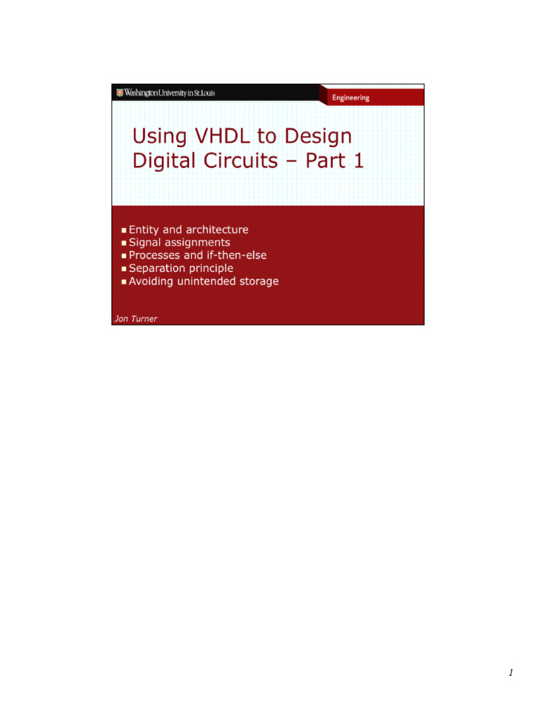 VHDL 1 | PDF