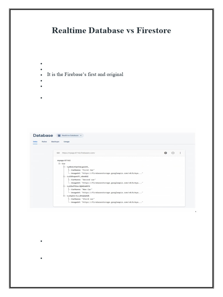 Realtime Database Vs Firestore | PDF | Databases | Information ...