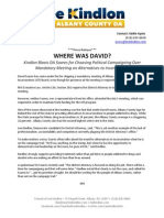 07.10.12 - Kindlon Blasts DA Soares For Choosing Political Campaigning Over Mandatory Meeting On Alternatives To Incarceration