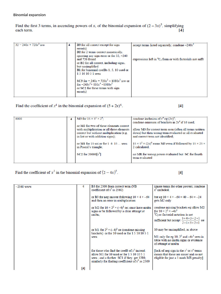 Binomial Expansion | PDF