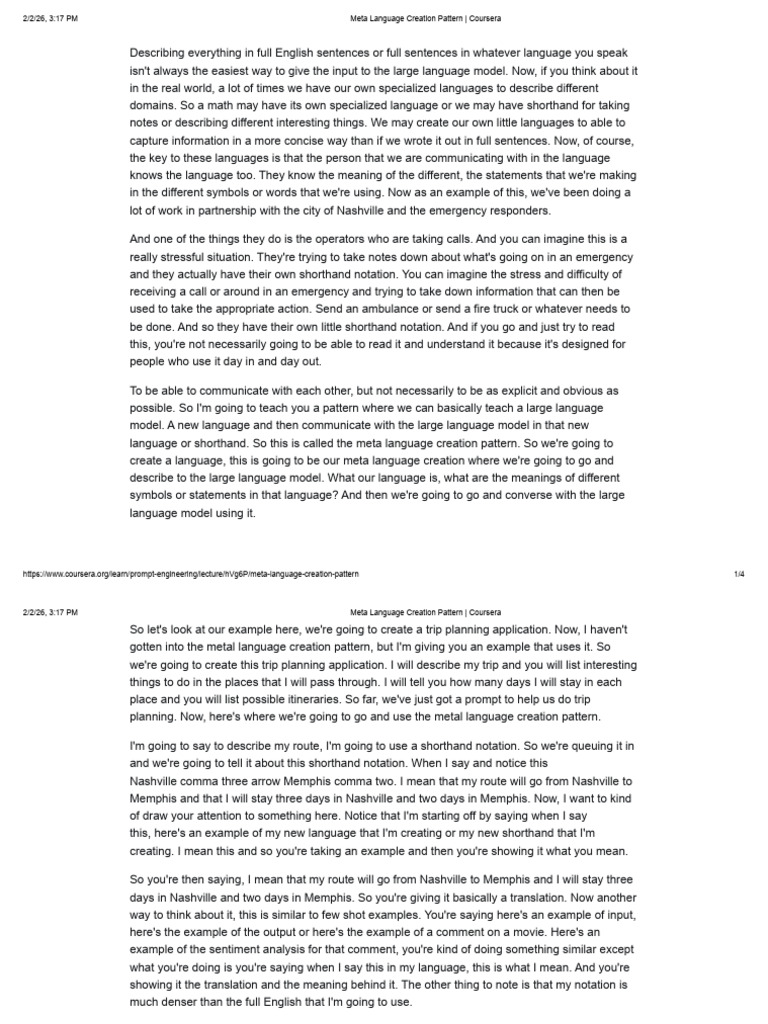 Meta Language Creation Pattern - Coursera | PDF | Information | Human ...