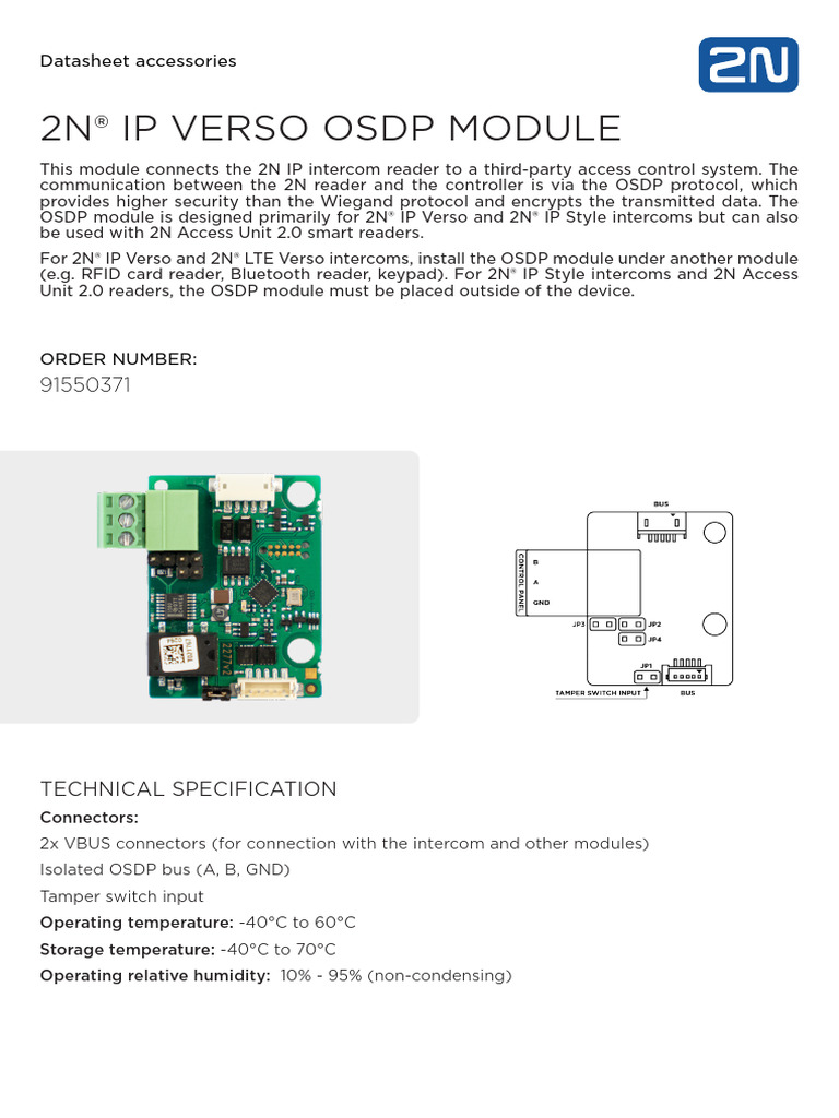 Osdp Module Datasheet En | PDF