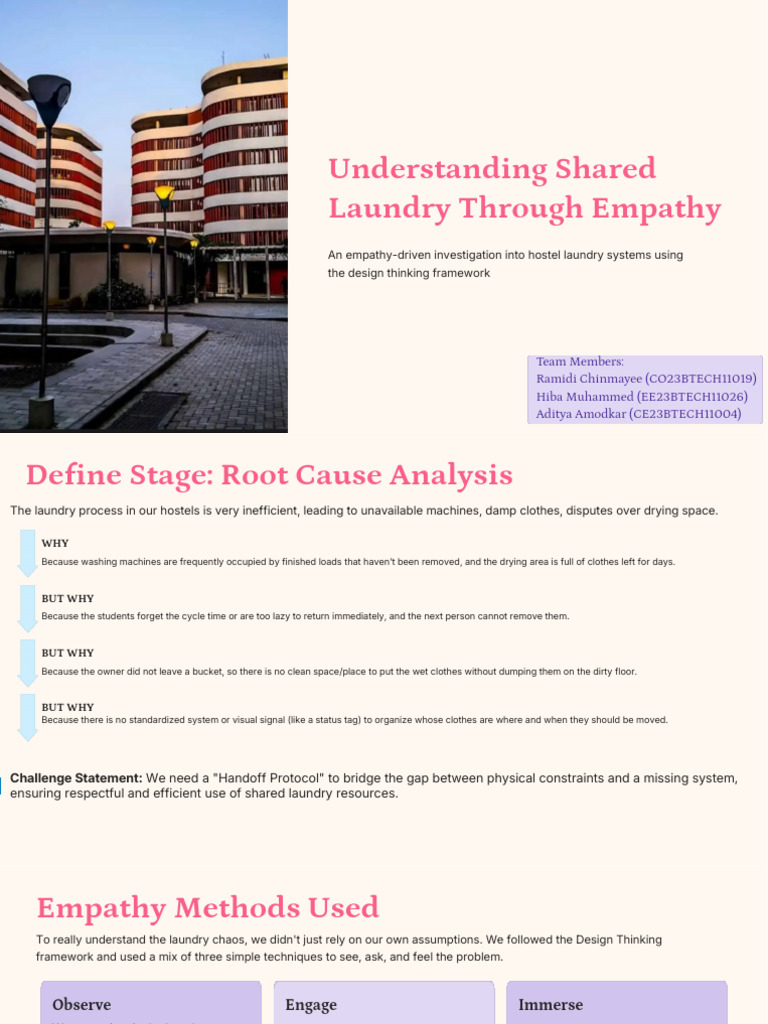 Understanding Shared Laundry Through DesignThinking PDF | PDF ...