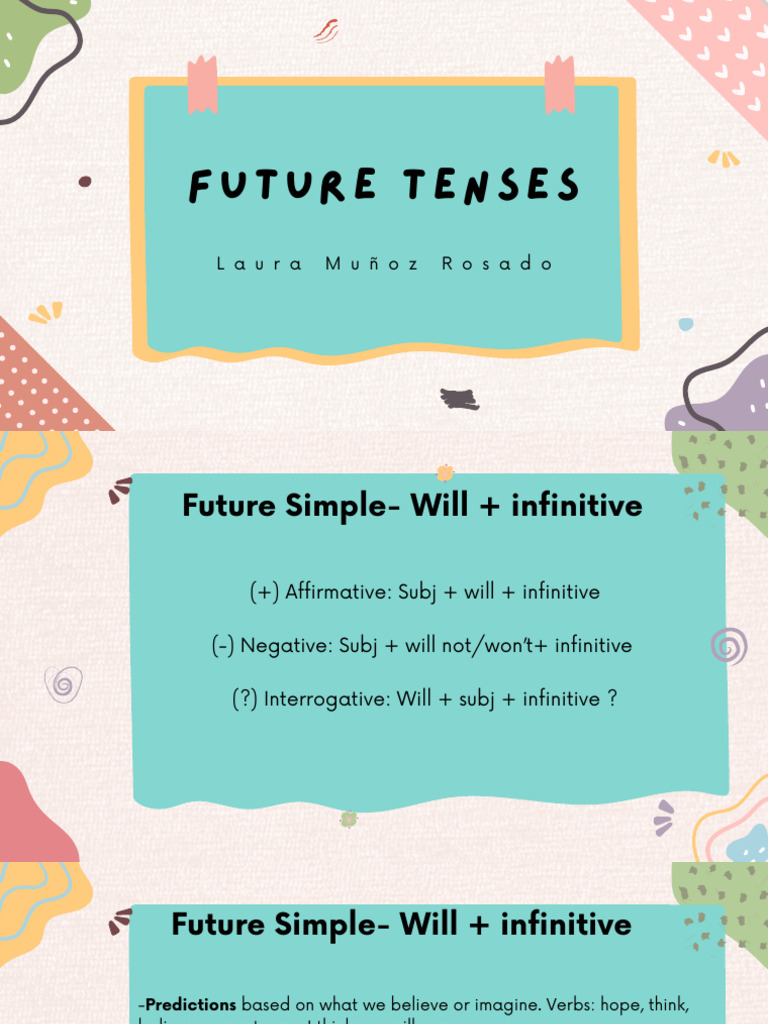 Future Tenses Presentation b1 | PDF | Language Families | Semantics