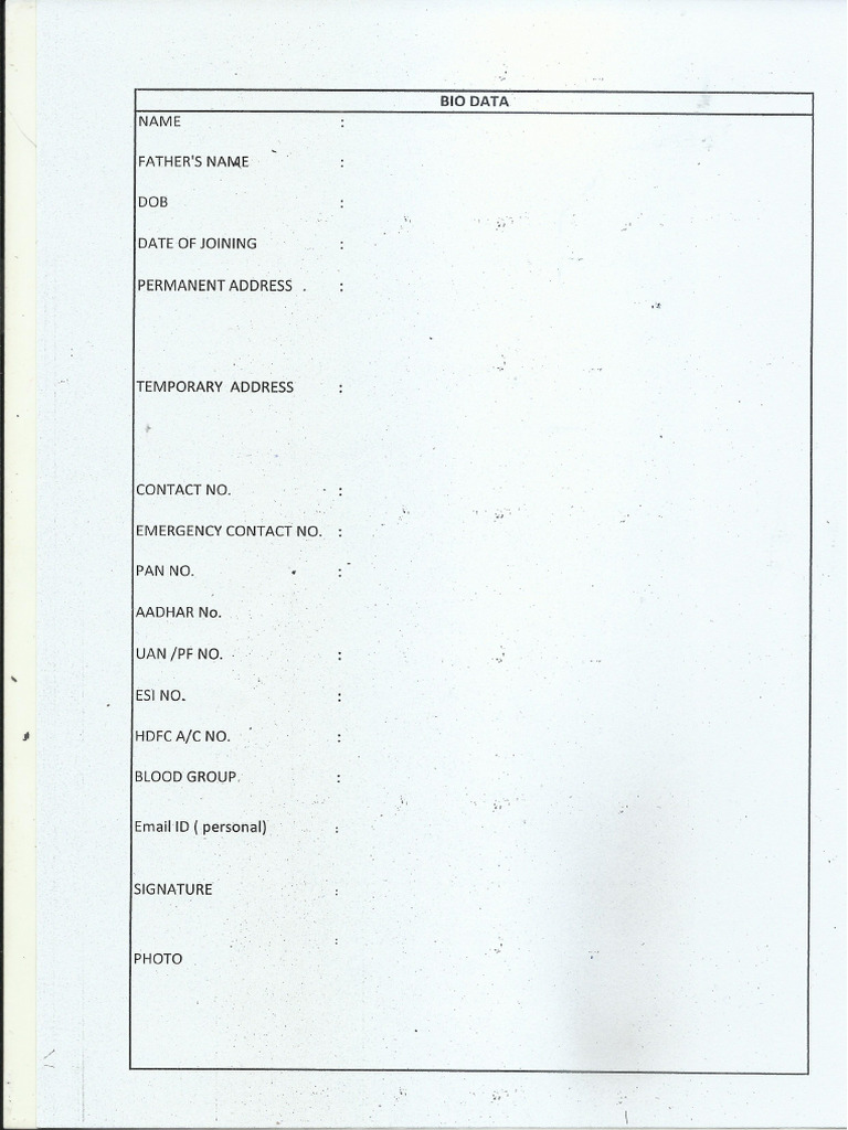 ID Card Form | PDF