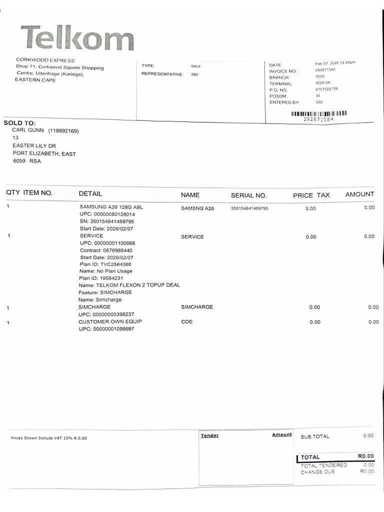 Telkom - Bill - Fragment 12 02 2026 09 49 | PDF