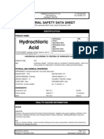 Hydrochloric Acid MSDS Safety Data