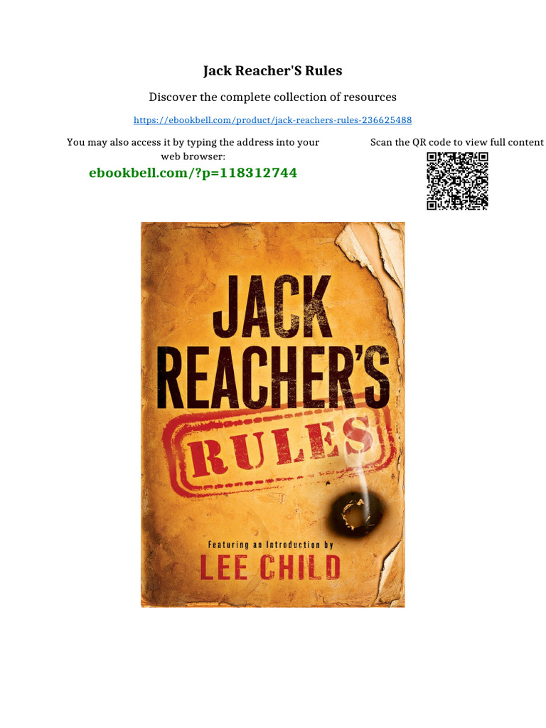 Jack Reacher's Rules online reading | PDF | Book Of Revelation | Property