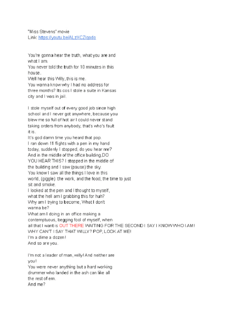 Monologue.pdf | PDF | Audition