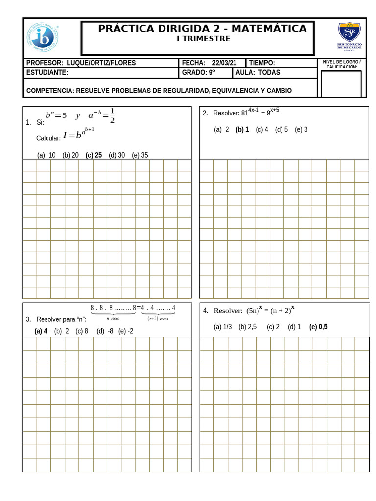 Practica Dirigida 2 | PDF