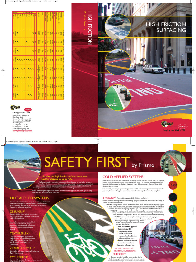 High Friction Surfacing Brochure | PDF | Road | Road Surface