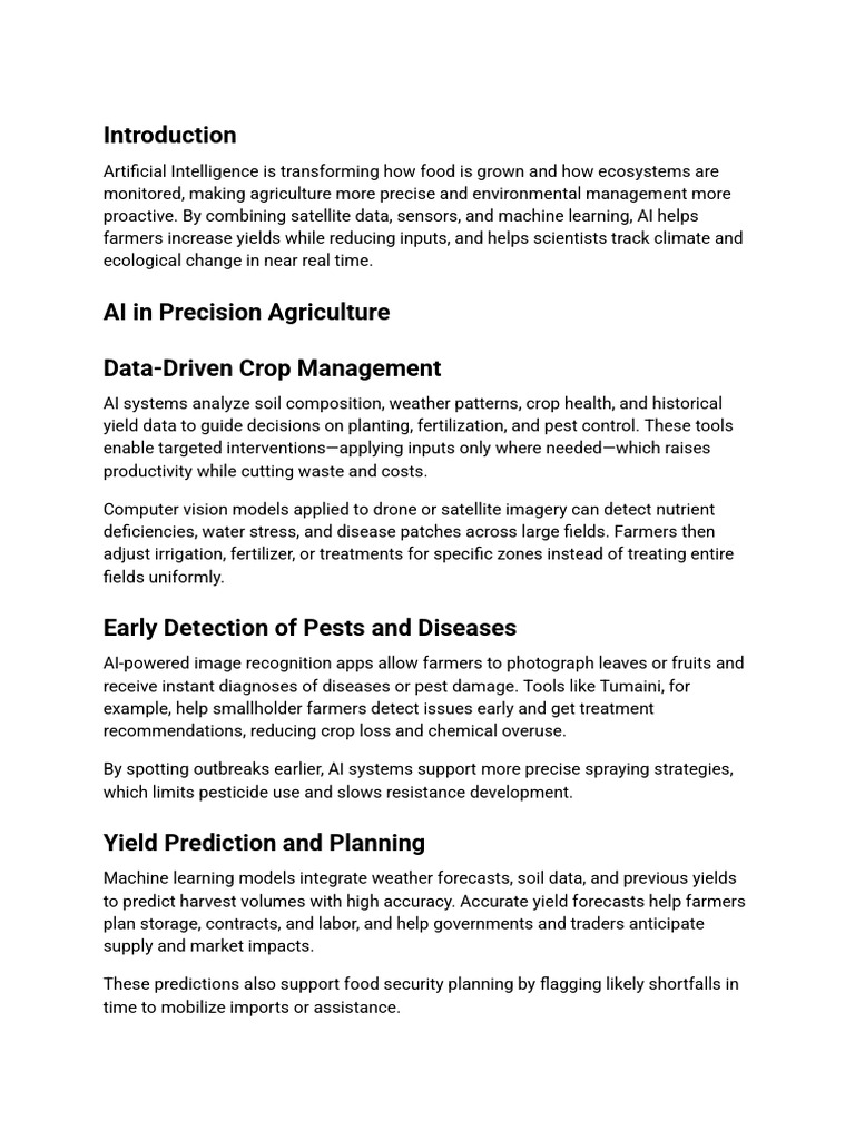 Agrcivulture AI | PDF | Agriculture | Agricultural Machinery