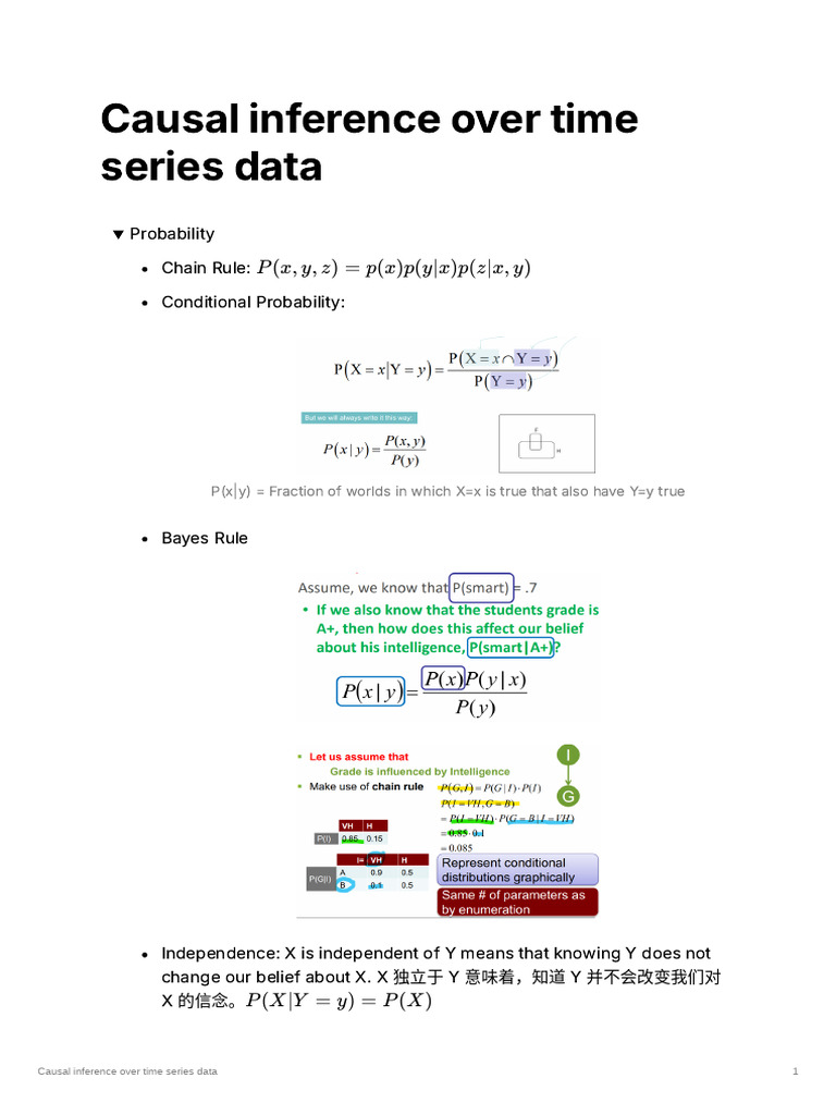Causal Inference Over Time Series Data | PDF