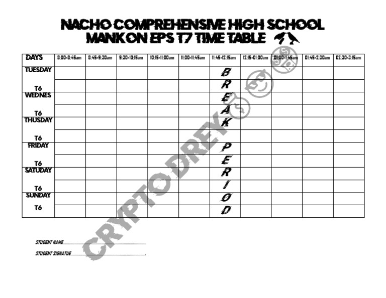 Time Table | PDF