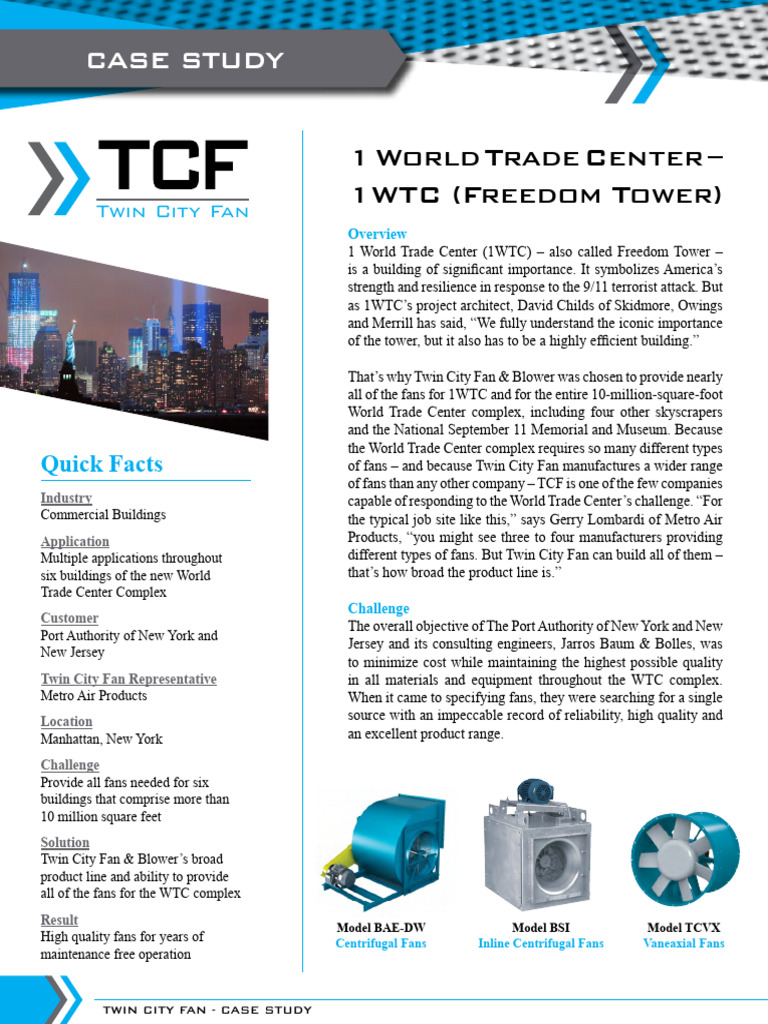 Case Study Freedom Tower | PDF | Equipment | Mechanical Engineering