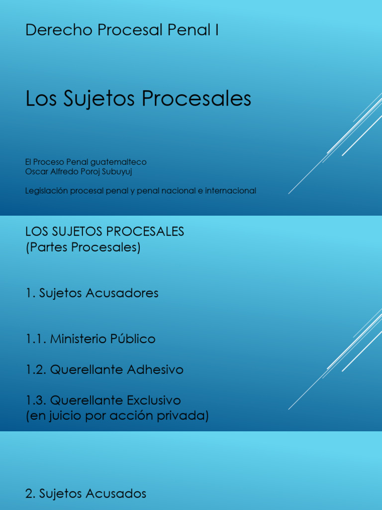 Tema 3 Sujetos Procesales | PDF
